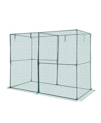 Crop Cage Plant Protection Tent 7.8x3.9x5.9 feet Steel Frame Garden Netting