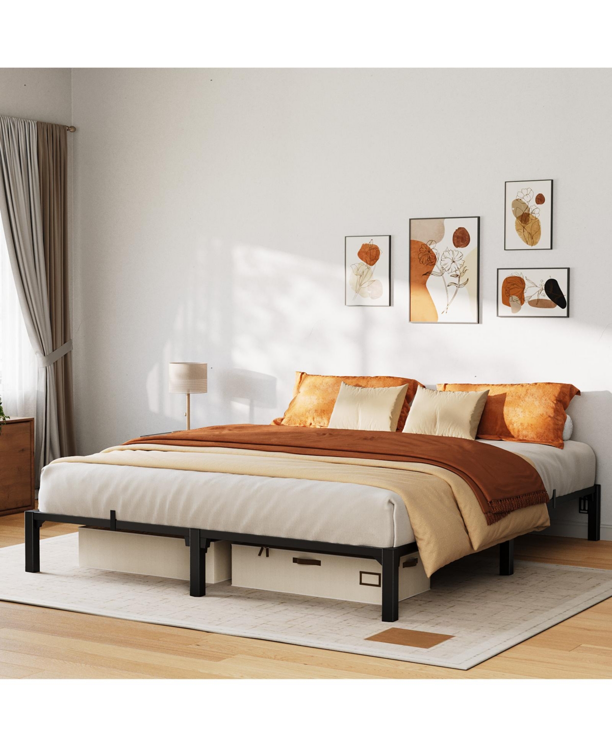 homfan 10 Inch Heavy Duty Metal Platform Bed Frame