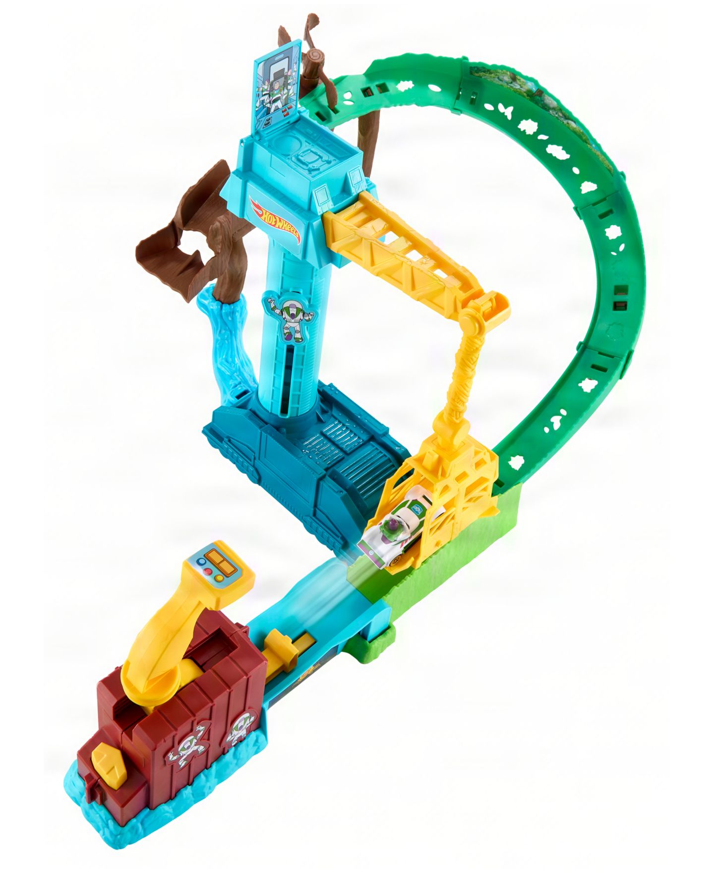 Детские игрушки Hot Wheels Superstar Speeders Hi-Tech Buzz Lightyear's Star Command Adventure Track Set — фото 4