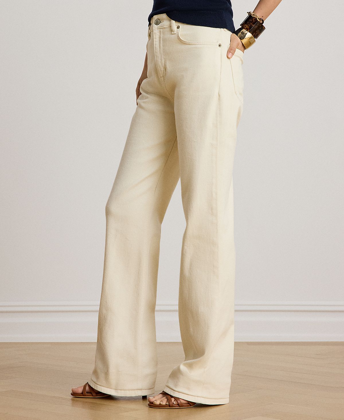 Lauren Ralph Lauren Women's High-Rise Straight Leg Denim Jeans view 4 — MAYCSS fashion products