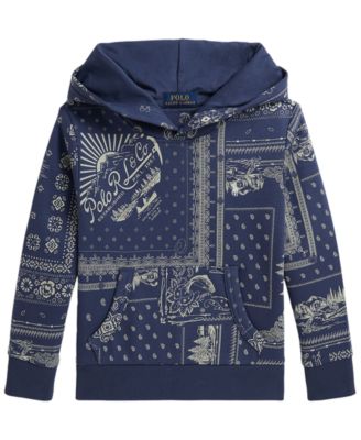 Boys' 2-7 Bandanna-Print French Terry  Hoodie