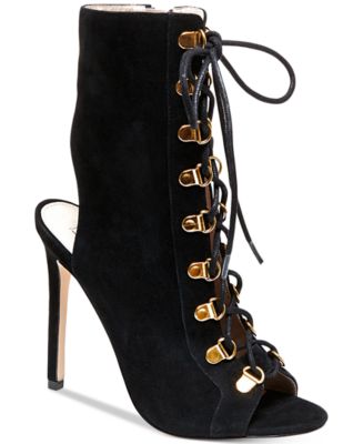 Steve Madden Women's Kennee Lace-Up Peep-Toe Booties - Pumps - Shoes ...
