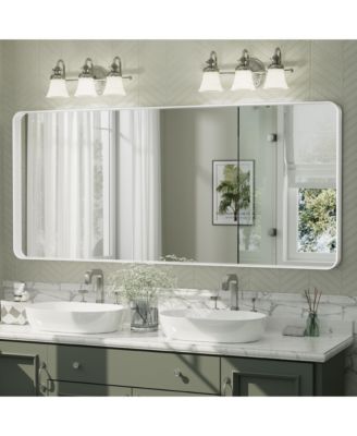 72" x 32" High-Strength Tempered Glass and Aluminum Alloy Framed Wall Decor Bathroom Vanity Mirror