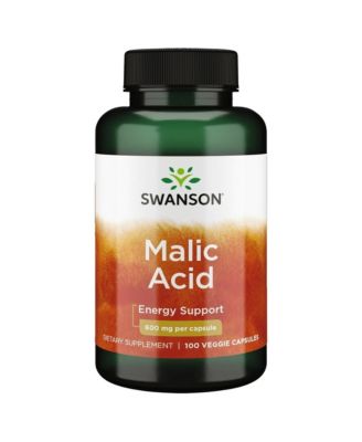 Swanson Malic Acid quality Supplement for Cellular Energy Production Supports Muscle Nourishment and Energy 100 Veggie Capsules 11$