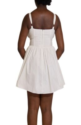 fuller bust corset dress Camille Fuller Bust Cotton Midi Corset Dress (Women)
