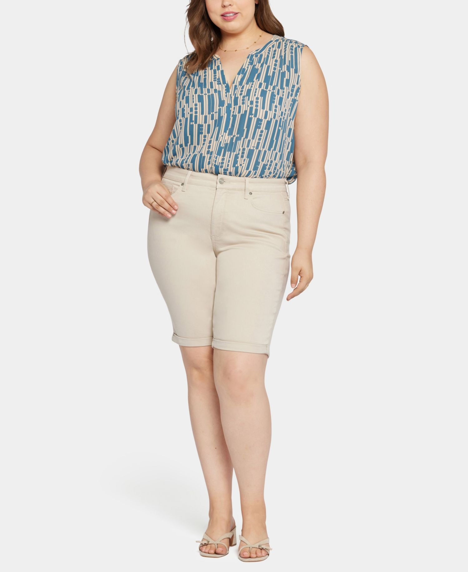 Plus Size Briella Roll Cuff Short with Lift Tuck Technology