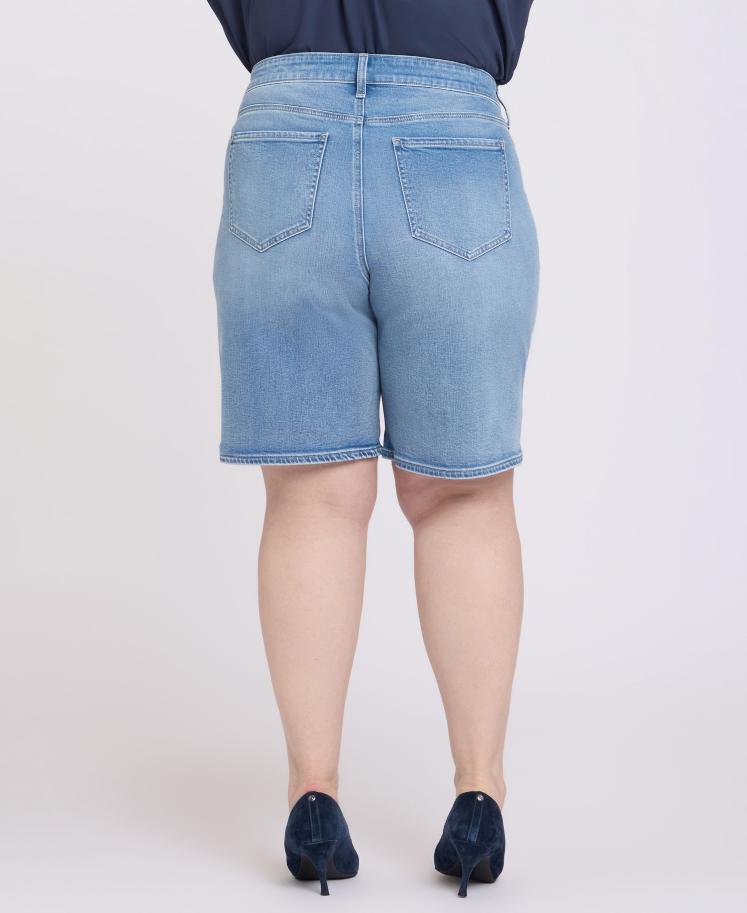 Plus Size Lilly Mid-Rise Shorts with Lift Tuck Technology