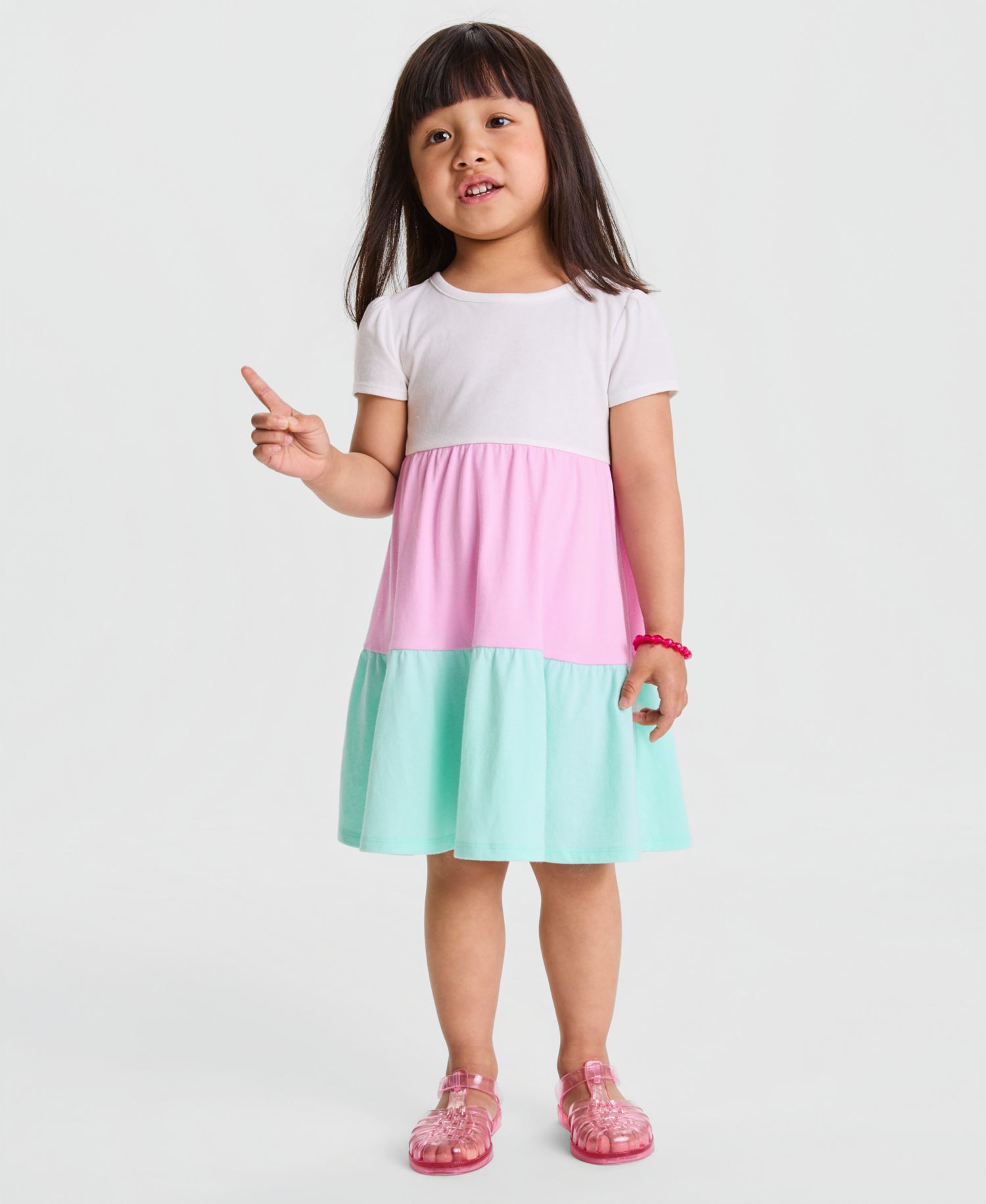 Toddler Girls' 12M-5T Color-Block Dress