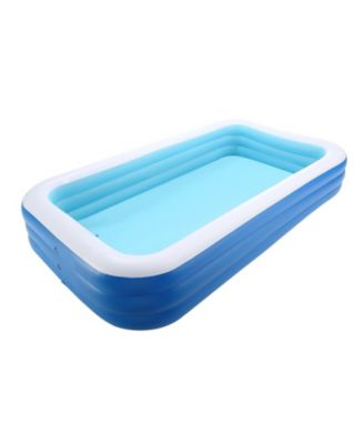  Inflatable Swimming Pool for Family, 400-Gallon Blow Up Pool with 3 Air Chambers for 4-5 People