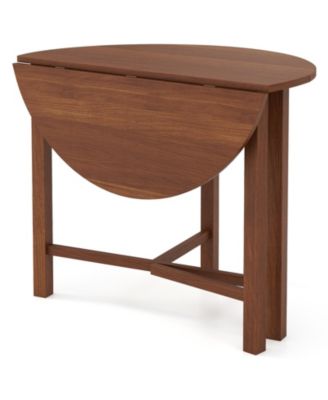 Dual Drop Leaf Dining Table in Rubber Wood