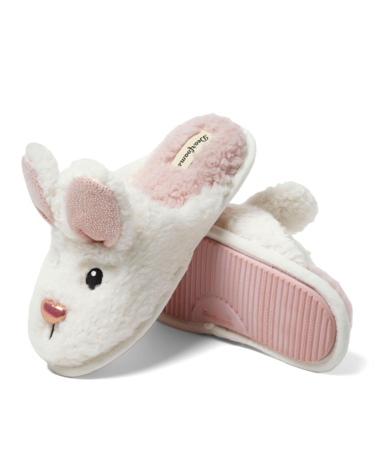 Женские тапочки Dearfoams Shay Novelty Easter Bunny Rabbit Scuff Slipper, цвет: Муслиновый — фото 4