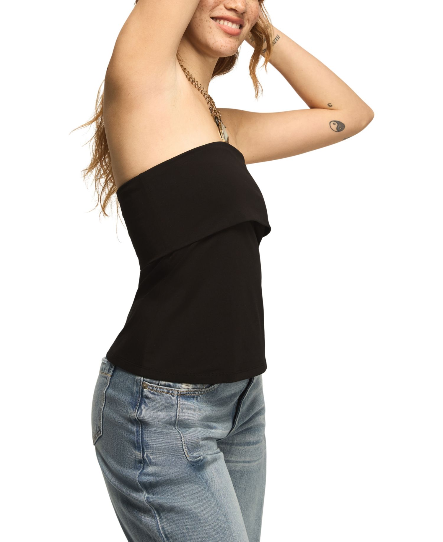 Women's Strapless Foldover Knit Tube Top