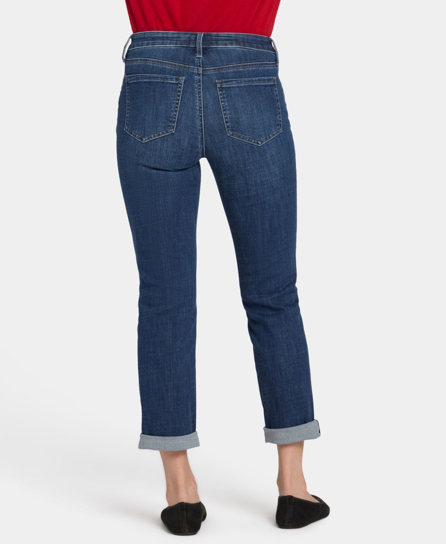 Petite Sheri Slim Ankle Jeans with Rolled Cuffs and Lift Tuck Technology