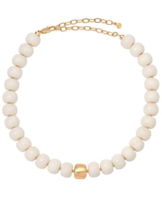 18k Gold-Plated Power Bead Statement Necklace