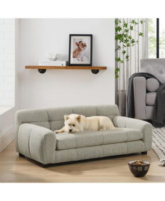 Dog Sofa Soft Pet Furniture with High Back and Armrests for Small and Medium Dogs