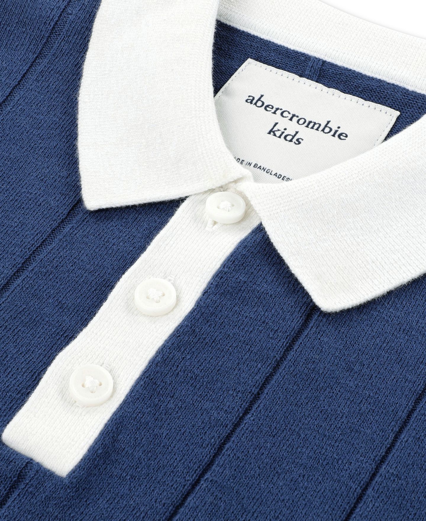 Детская рубашка-поло abercrombie kids для мальчиков, цвет: Морской — фото 3