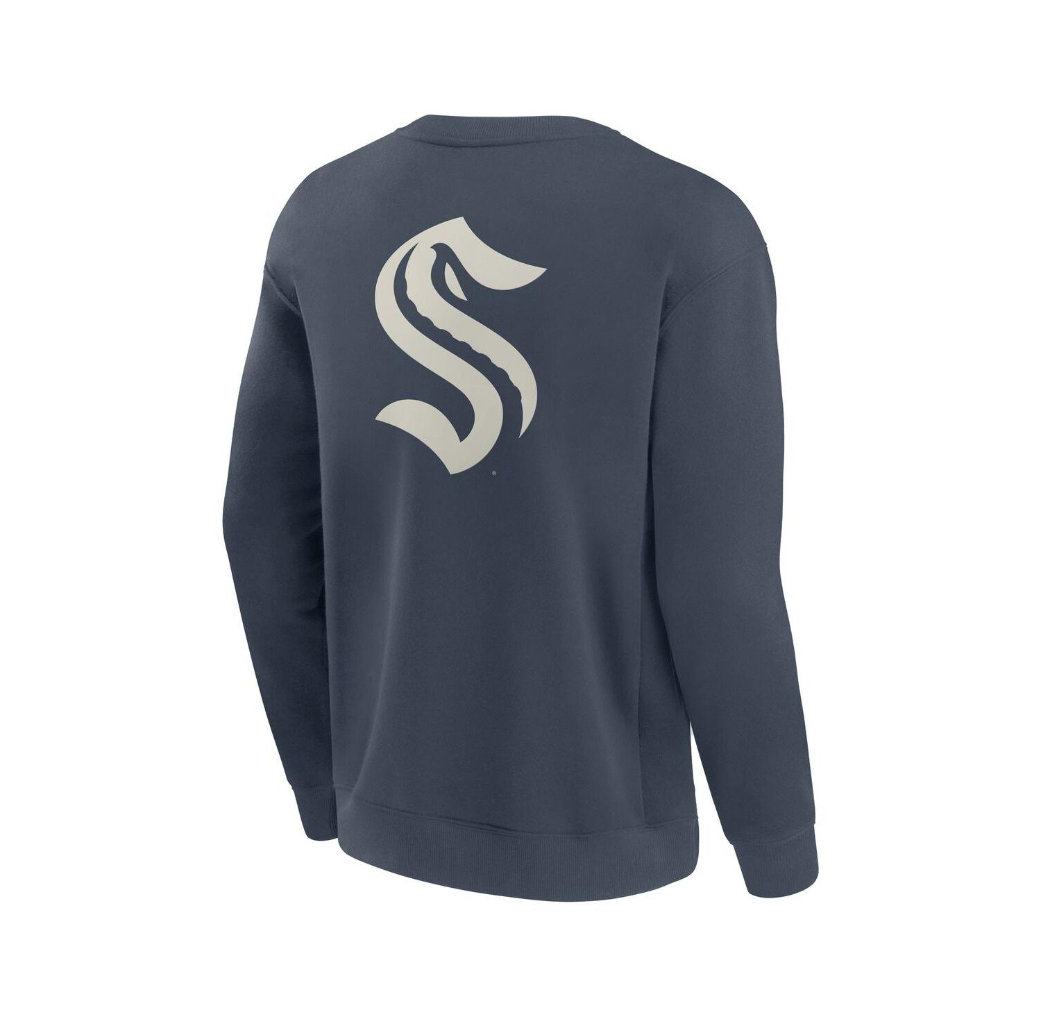 Men's Blue Seattle Kraken Elements Future Ground Lettering Pullover Sweatshirt