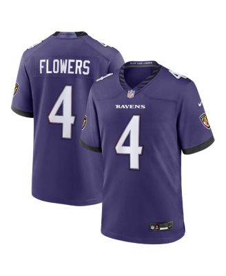 Men's Zay Flowers Purple Baltimore Ravens Team Game Jersey