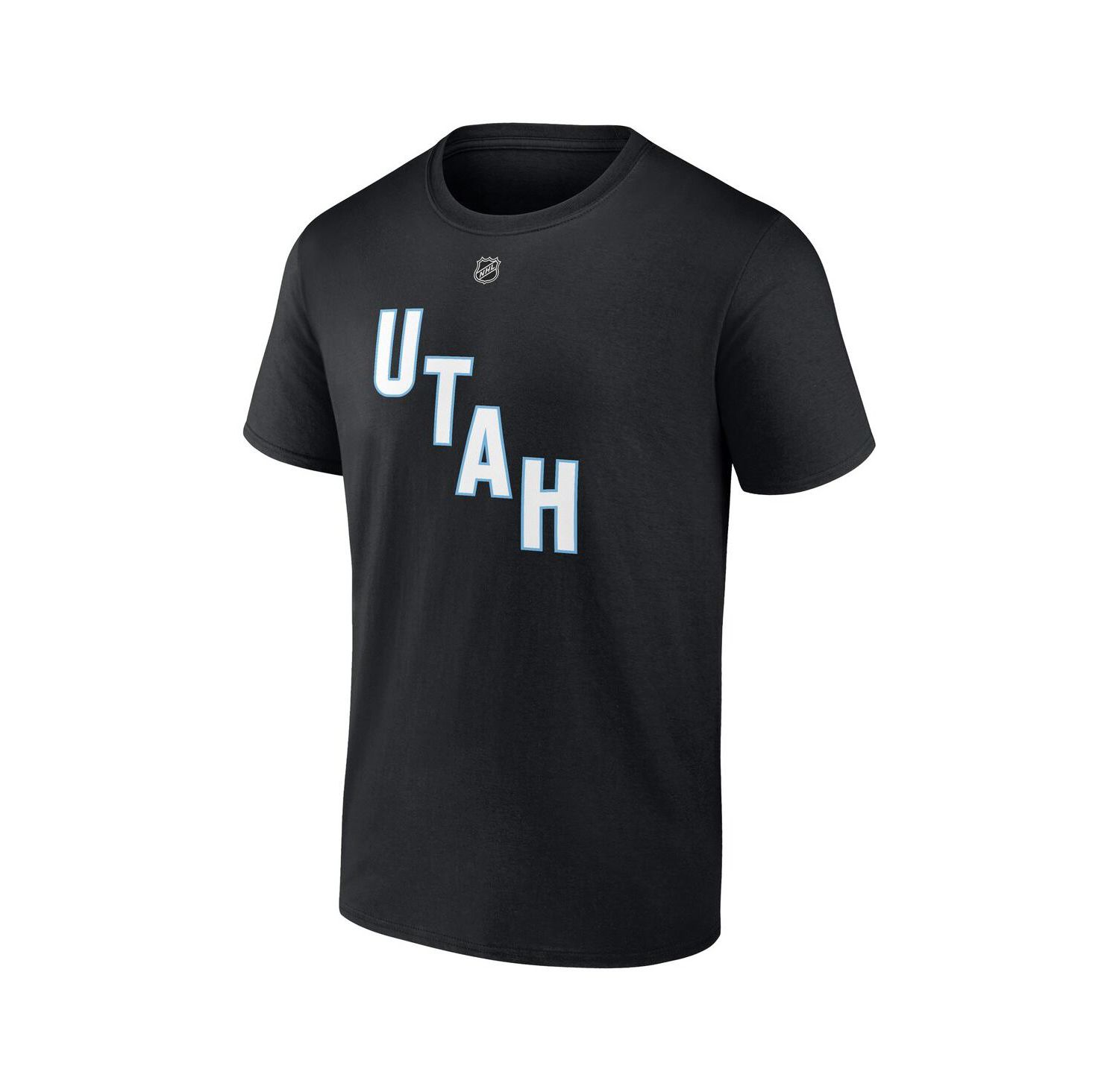 Men's Nick Schmaltz Black Utah Mammoth Authentic Stack Name & Number T-Shirt
