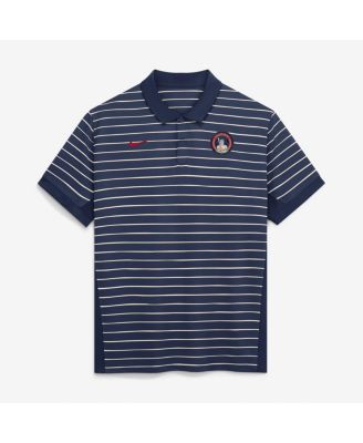 Men's Navy/Cream Cleveland Guardians Authentic Collection City Connect Striped Victory Dri-FIT Polo Shirt