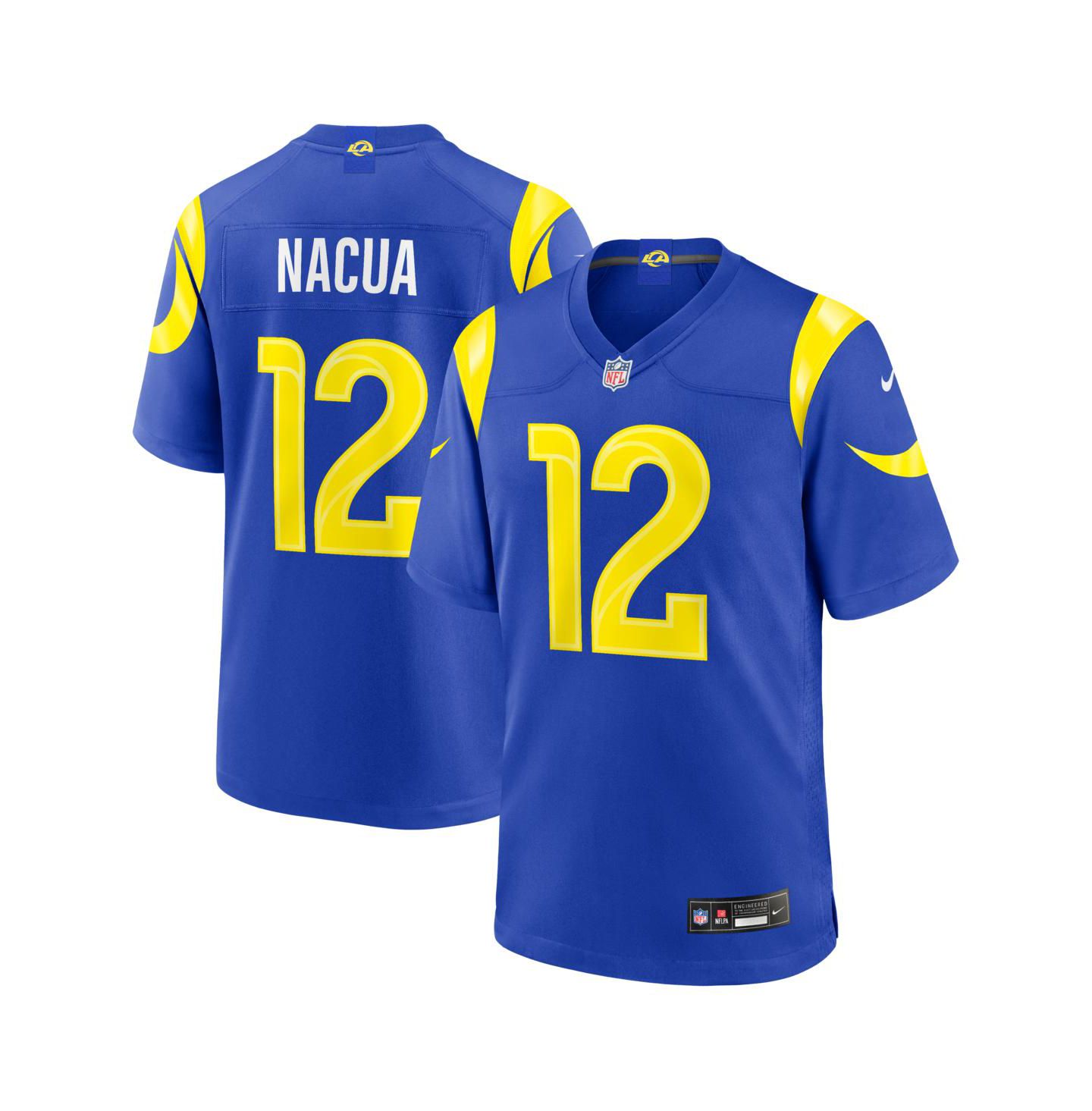 Мужской топ Nike Puka Nacua Royal Los Angeles Rams Team Game Player Jersey — фото 1