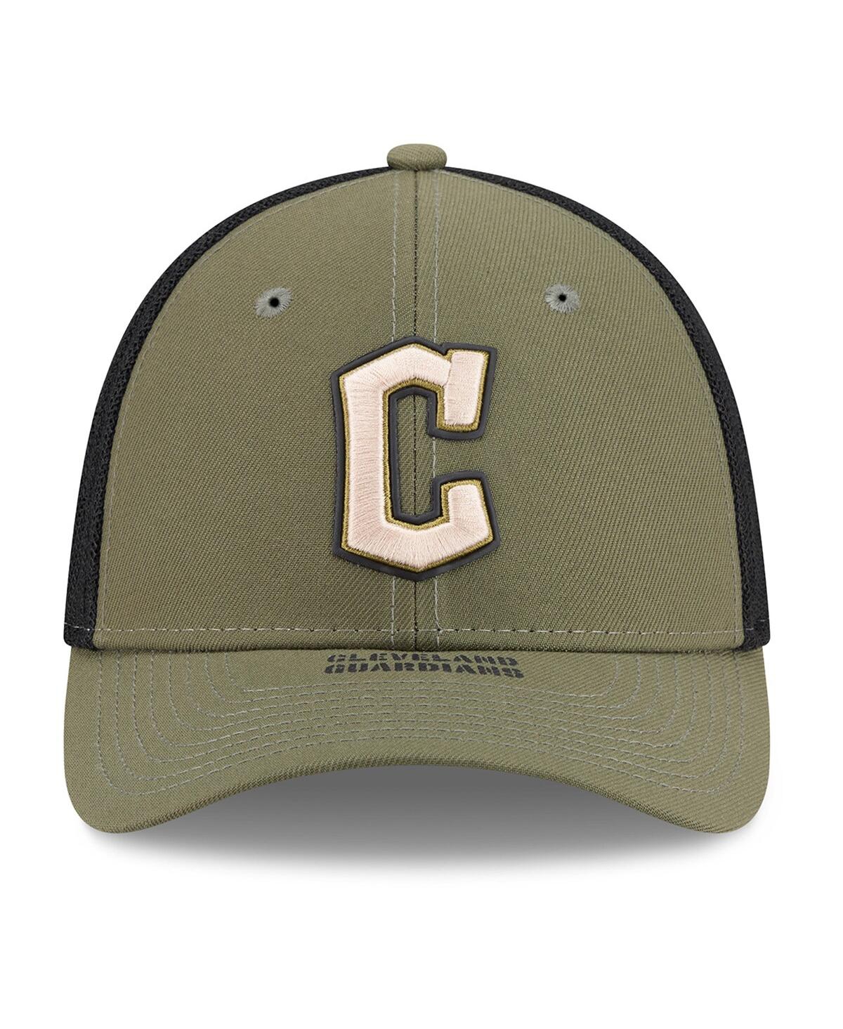 New Era Men's Olive Cleveland Guardians 2026 Armed Forces Day 39THIRTY M-Crown Flex Hat