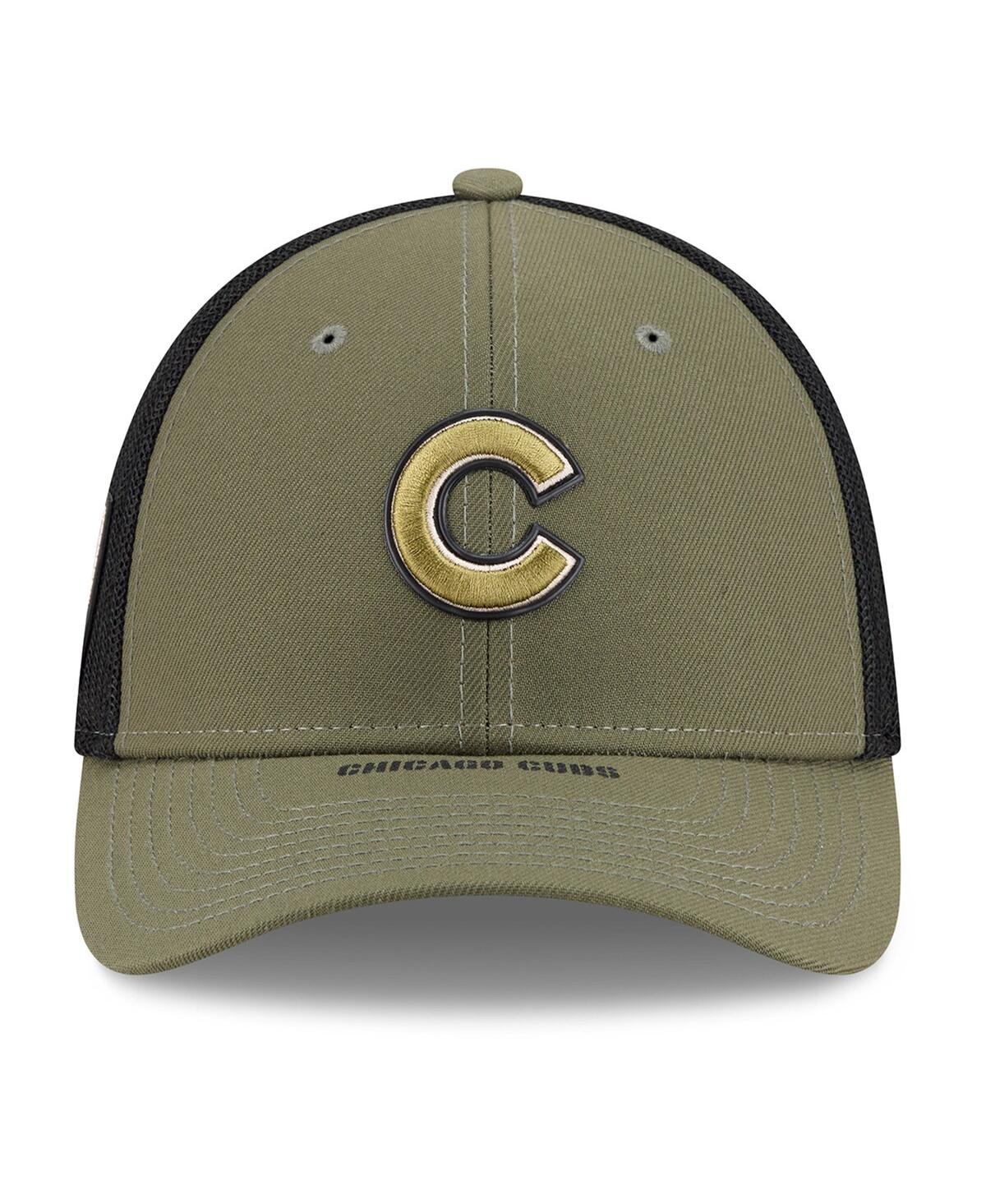 New Era Men's Olive Chicago Cubs 2026 Armed Forces Day 39THIRTY M-Crown Flex Hat