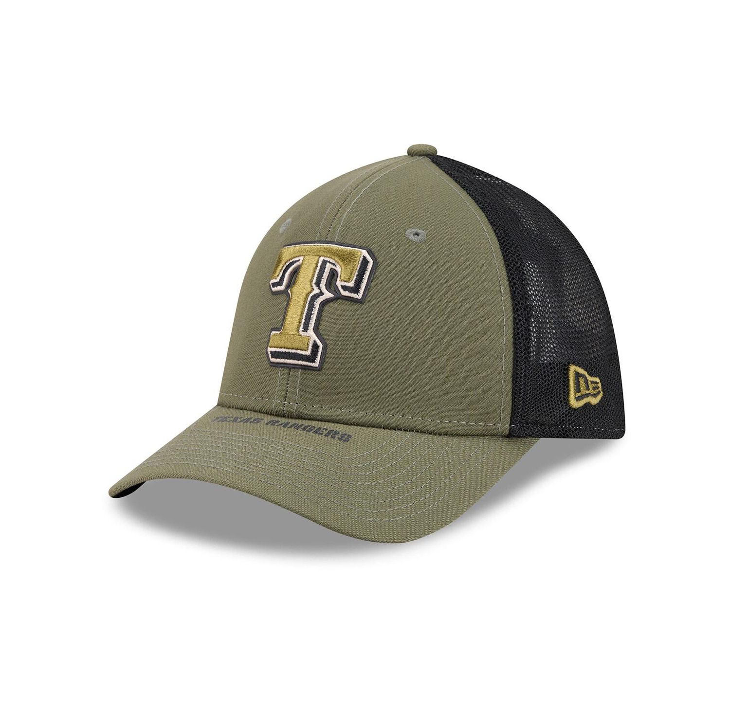 Men's Olive Texas Rangers 2026 Armed Forces Day 39THIRTY M-Crown Flex Hat