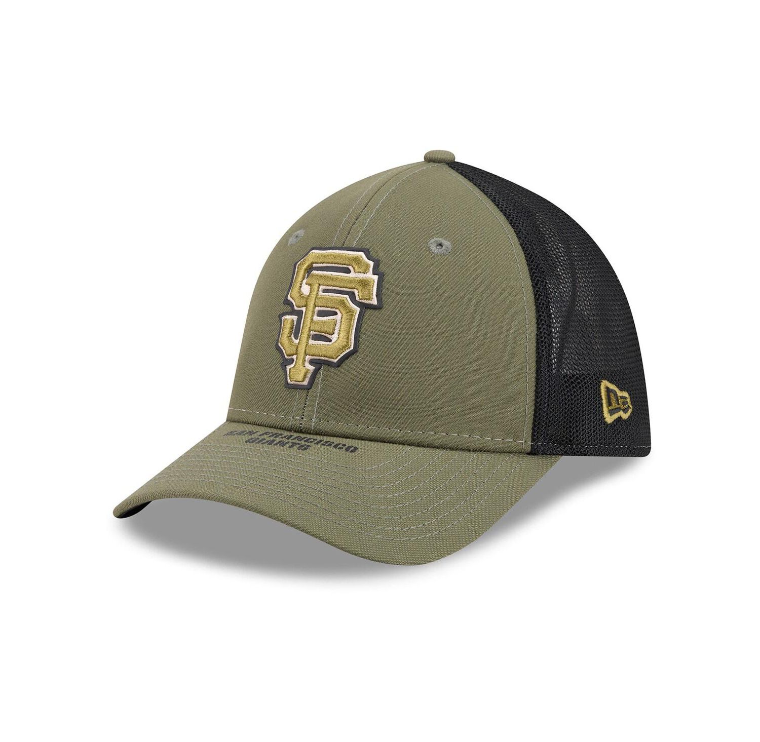 Men's Olive San Francisco Giants 2026 Armed Forces Day 39THIRTY M-Crown Flex Hat