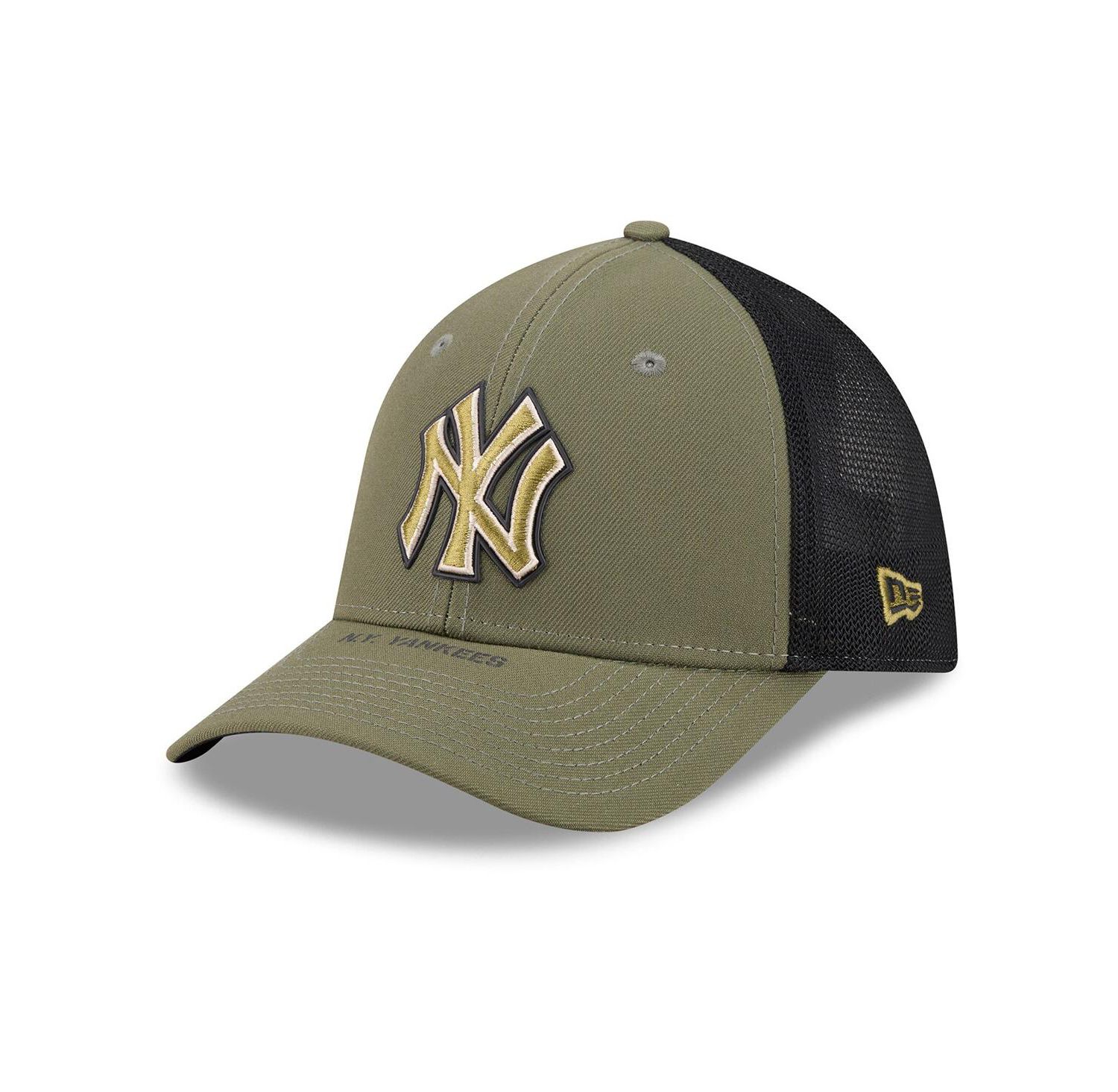 Men's Olive New York Yankees 2026 Armed Forces Day 39THIRTY M-Crown Flex Hat
