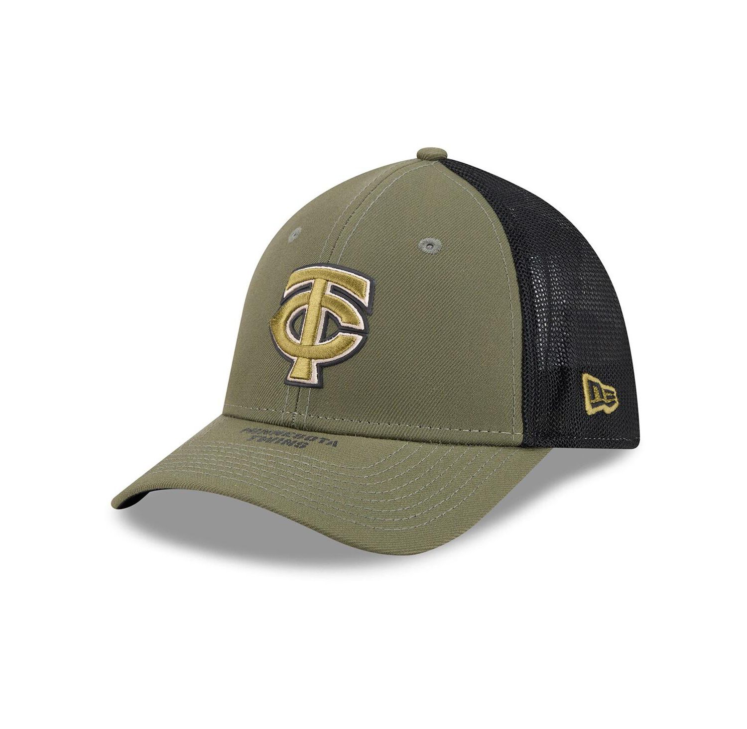 Men's Olive Minnesota Twins 2026 Armed Forces Day 39THIRTY M-Crown Flex Hat