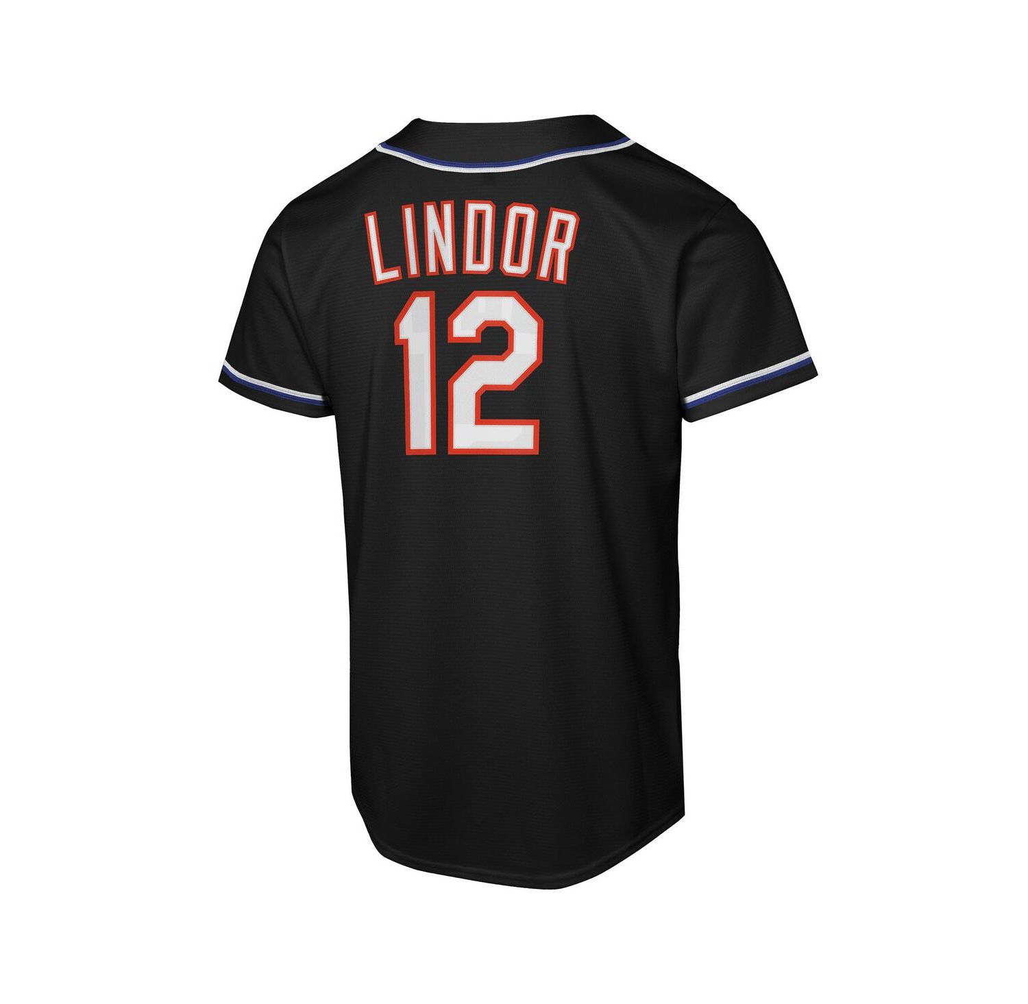 Big Boys and Girls Francisco Lindor Black New York Mets Fashion Replica Player Jersey