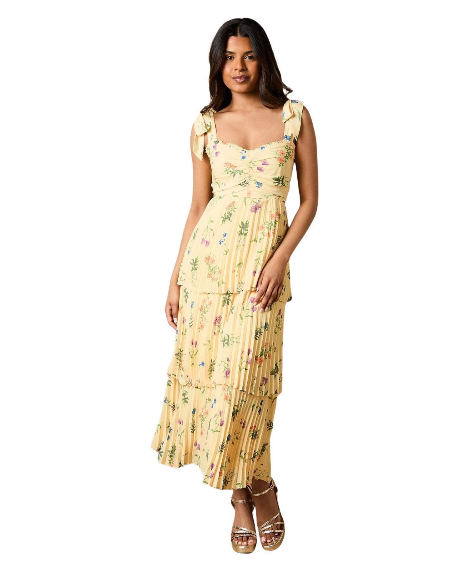 Women's Tie Shoulder Midi Dress