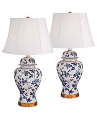 Clarissa 25" High Traditional Table Lamps Set of 2 Vine Ceramic Living Room Bedroom Bedside
