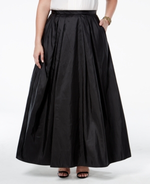 Alex Evenings Plus Size Pleated A-Line Skirt