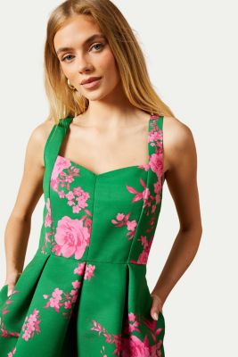 Oasis Women's Occasion Floral Strappy Twill Midi Dress - Macy's