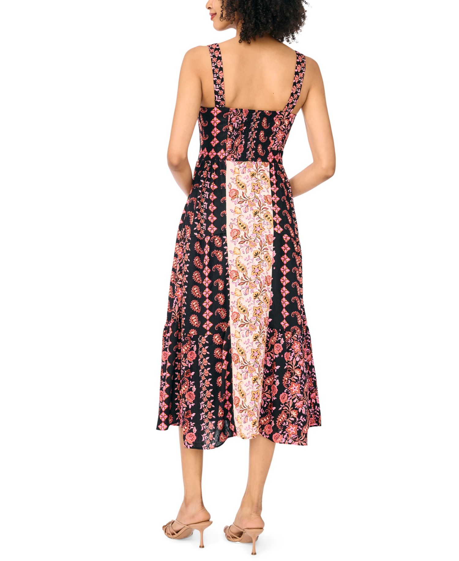 Women's Sleeveless Square Neck Midi Dress