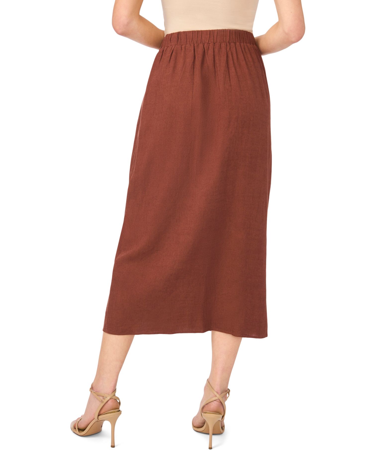 Women's Wide-Tie Slit Midi Skirt