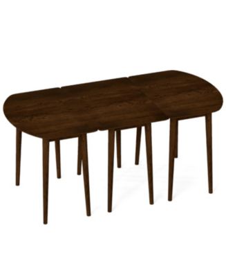 Slickblue Extendable Dining Table Set with Half Round and Rectangular ...