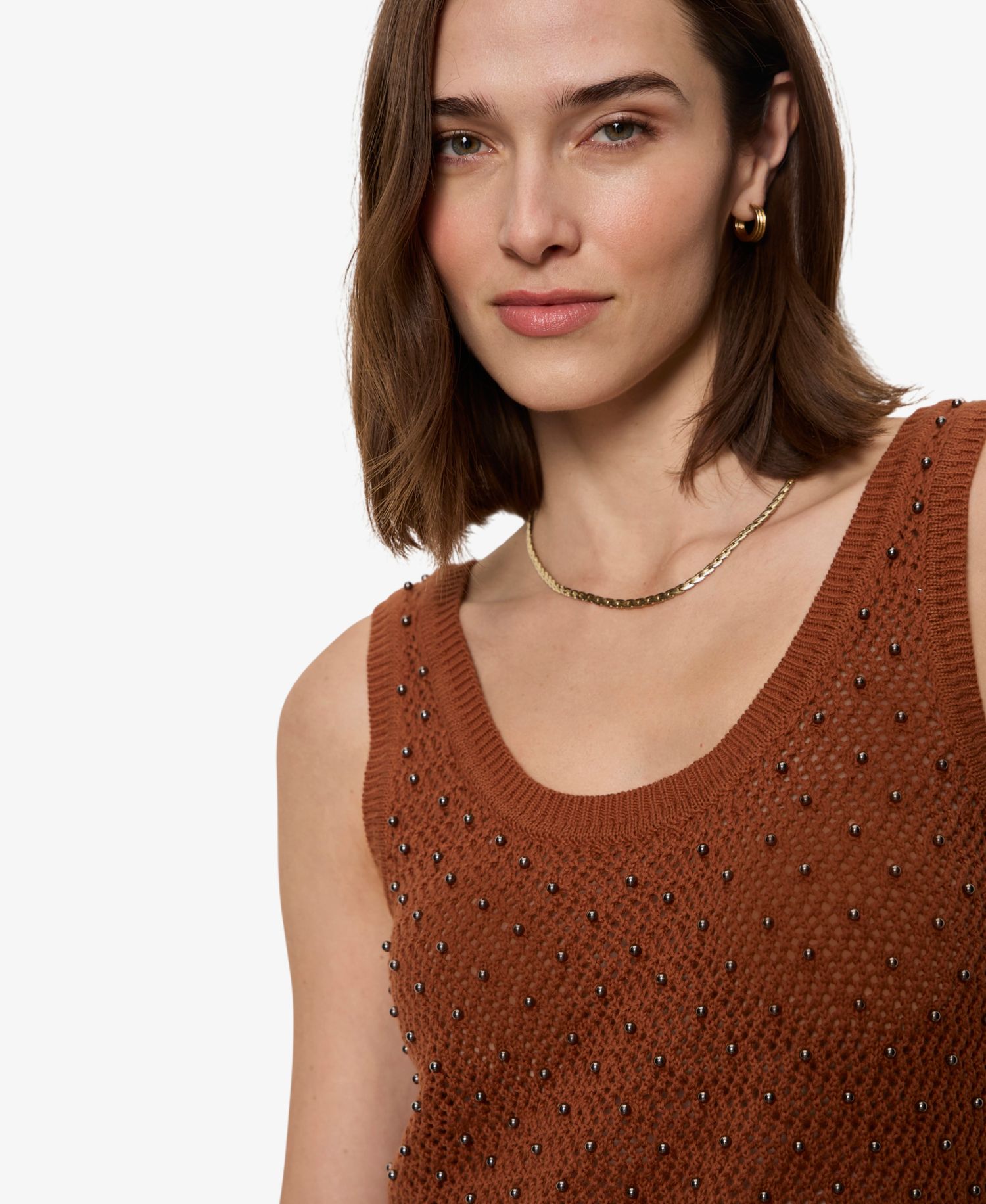 Women's Dune Studded Scoop Neck Sweater