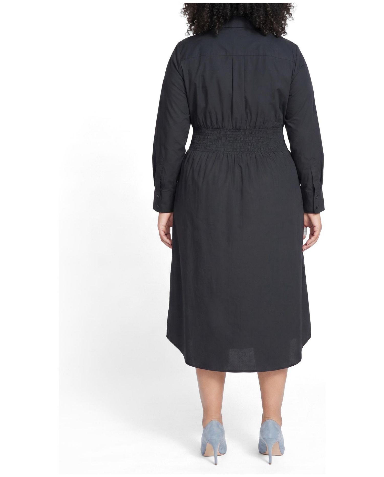 Plus Size Hamptons Smocked Shirtdress