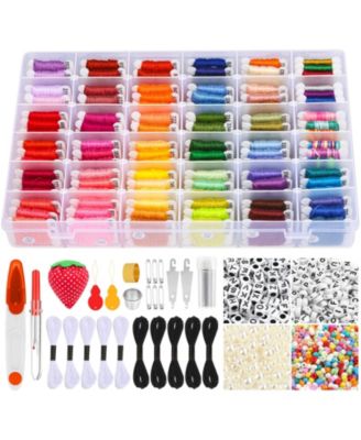 985pieces String Bracelet Making Kit Friendship Embroidery Floss Beads Tools