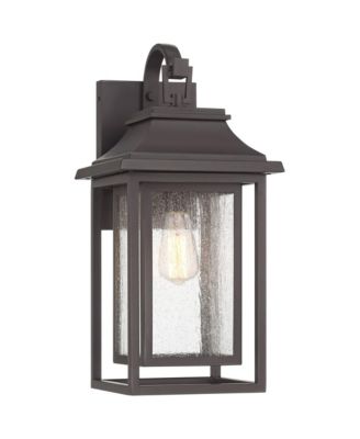 Cecile  High Modern Box Lantern Outdoor Wall Light Fixture Mount Porch House Weatherproof  Bronze Finish