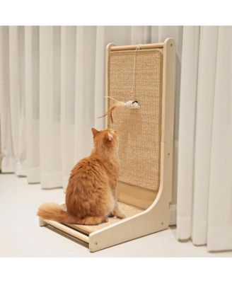 Cat Scratcher Sisal Ramp L Shape Scratch Pad Indoor Cats Wall Furniture Protector Large