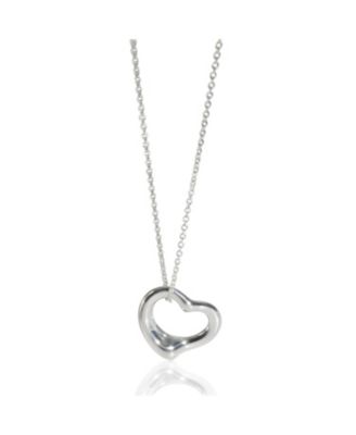 Pre-Owned Tiffany Co Sterling Silver Open Heart Pendant - Sterling silver 520$
