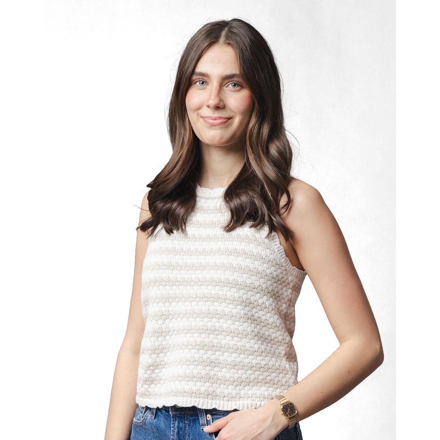 Women's Organic Button Back Sweater Tank