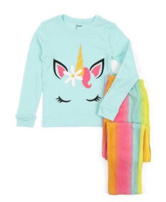 Toddler Girls Matching Family Two-Piece Pajamas - Cotton Top and Fleece Pants - Cute and Playful Prints