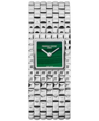 Women's Manchette Silver-Tone Stainless Steel Bracelet Watch, 25.7mm