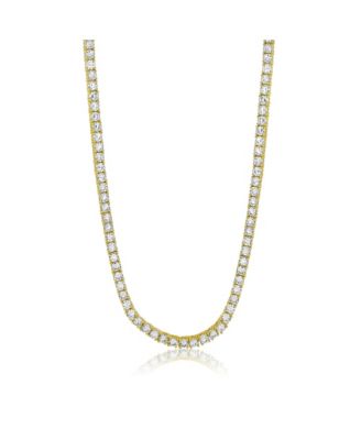 Elegant Round Brilliant Cubic Zirconia Tennis Necklace.