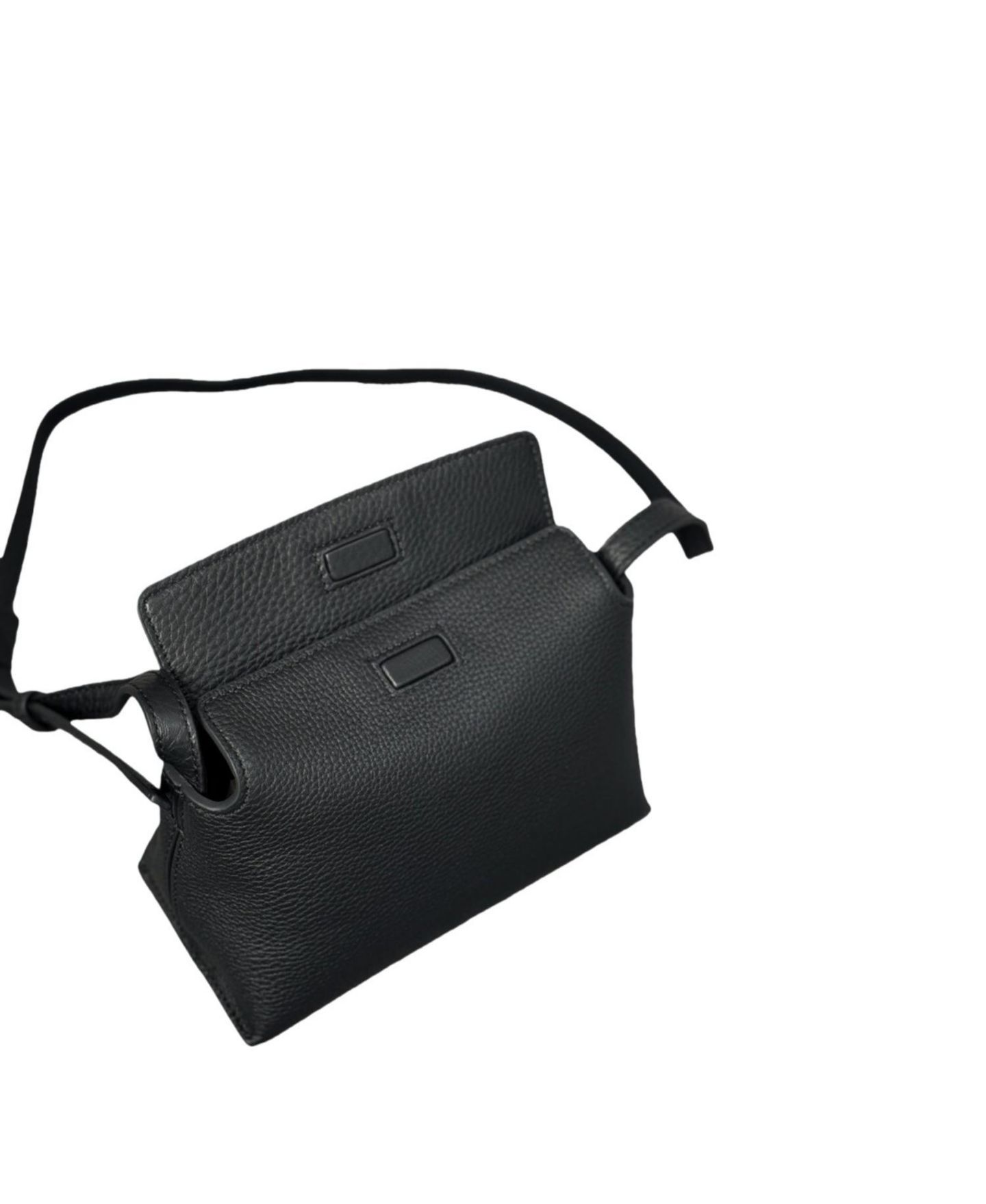 Женская сумка SUSU Ivy Small Pebbled Leather Crossbody Bag Minimalist Shoulder Bag Lightweight Everyday Purse, цвет: Чёрный — фото 7